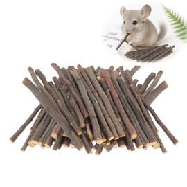 Flewdart 500 g Hamster Chew Toy, 300 Pieces, Rabbit Chew Toy, Apple Tree Stick, Natural Toy for Rabbits, Hamsters, Guinea Pigs, Chinchilla (500 g)