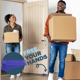 Large Rubber Door Stopper Made in USA - Door Stop Wedge for Carpet, Tile, or Concrete Floor, Door stoppers for Bottom of Door -Heavy Duty for Commercial & Home Use - 6.5 x 2.75 x 1.9 Inches - Blue