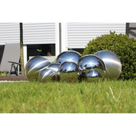 Stainless Steel Decorative Ball Large Matt Diameter 30 cm Garden Decoration Rose Ball Flower Bed Pond Hollow Ball Floating XXL
