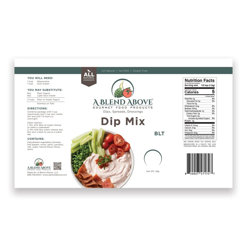 A Blend Above BLT Dip Mix, 1 oz, (3 Pack),