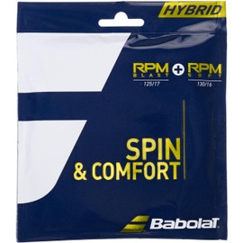Babolat Hybrid RPM Blast 17g + RPM Soft 16g Black/Grey Tennis String (2 Sets)