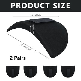 FYHJNC 2 Pair Shoulder Pads, 1.5cm Removable Sponge Shoulder Pads without Sewing, Blazer Suit Clothing Sponge Shoulder Lining Thickened insert Clothes Accessories (Black)