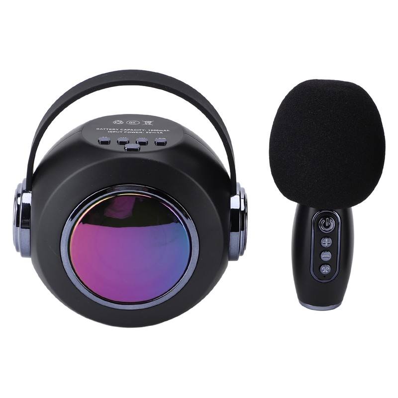 Bluetooth Mics Speaker Set with Colourful Light Effect Noise Reduction