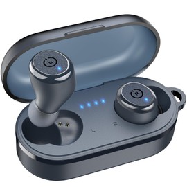 TOZO T10 Wireless Earbuds Bluetooth 5.3 Headphones, App Customize EQ, Ergonomic Design, 55H Playtime, Wireless Charging Case, IPX8 Waterproof Powerful Sound in-Ear Headset Black(New Upgraded)