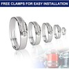 PIT66 Silicone Radiator Coolant Hose Kit Clamps, Compatible with 1982-1992
