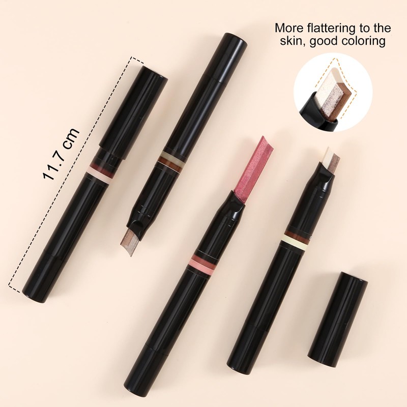 Boobeen Double Colors Eyeshadow Stick Glitter Eye Shadow Pen Waterproof