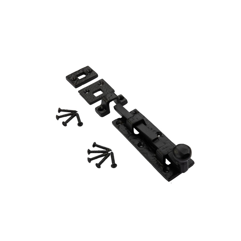 STALLION HARDWARE Heavy-Duty Iron Slide Bolt Latch - Black Powder