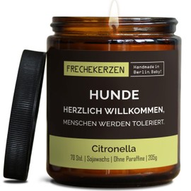 Lustige Citronella Kerze mit Spruch für Hunde Besitzer & Liebhaber | Handgemacht aus Sojawachs | In Geschenkbox | Nachhaltiges Valentinsgeschenk, Gast Geschenk Hundehalter Dog Lovers