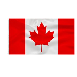 Canada flag Canadian Flag 3x5 ft - Outdoor Indoor Durable Maple Leaf with Vivid Color Thick Polyester Brass Grommets Decorations