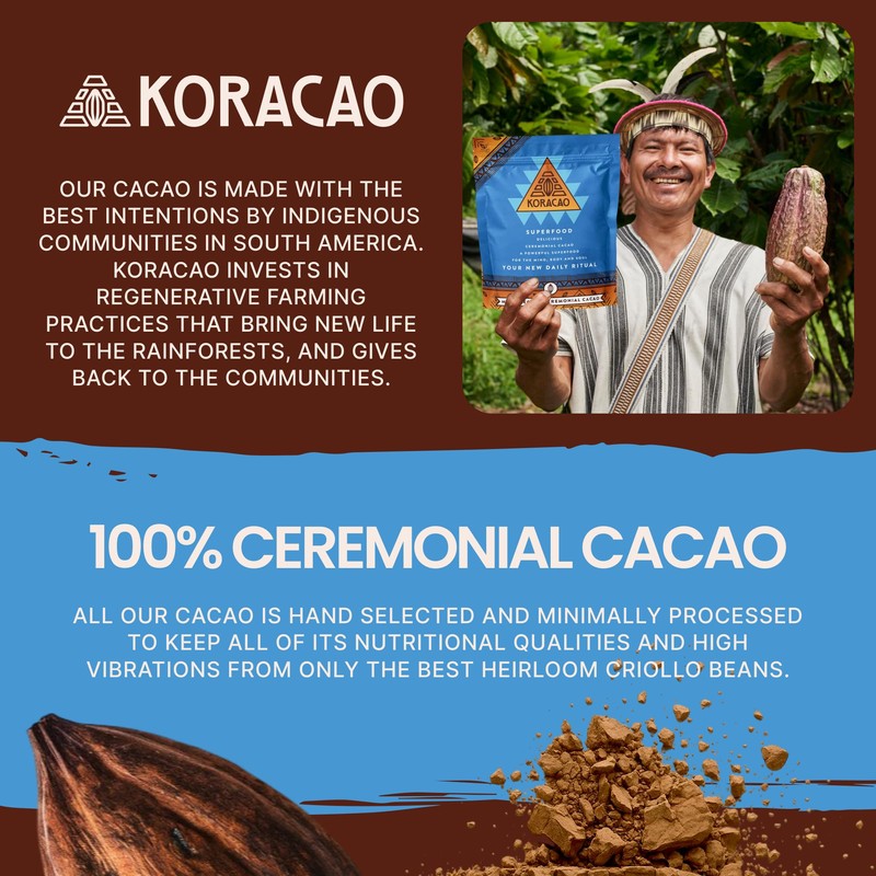 KORACAO Instant Ceremonial Cacao |Superfood