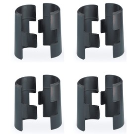 METRO 9985 Replacement Plastic Split Sleeves for Super Erecta Industrial Wire Shelving, Black, Pack of 4