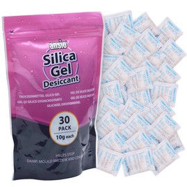 ANSIO ANSIO 10 Gram Silica Gel Desiccant Sachets Moisture Absorbers - Pack of 30