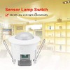 Veumoie 110V-220V 360° Infrared Recessed PIR Ceiling Motion Sensor Detector