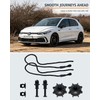 RAMGLYO Car Boot Retaining Strap 2 Pieces + 2 Clips,