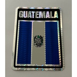 Guatemala Country Flag Reflective Decal Bumper Sticker Bandera