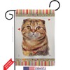 Cat Scottish Fold Happiness Garden Flag Set with Stand Animals