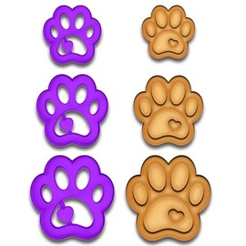 Dog Paw with Heart Cookie Cutter Set – 3 Sizes (1.75", 2.75", 3.75") – Perfect for Pet-Themed Baking
