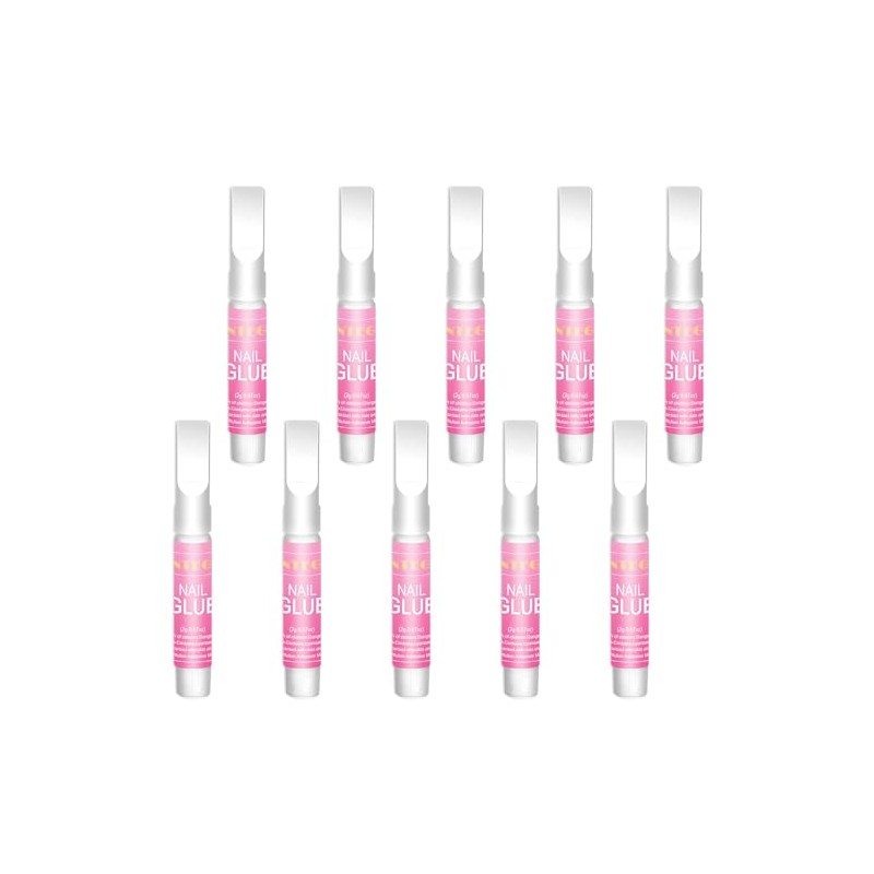 10 PCS Nail Glue for Acrylic Nails,Professional Nail Tip Glue