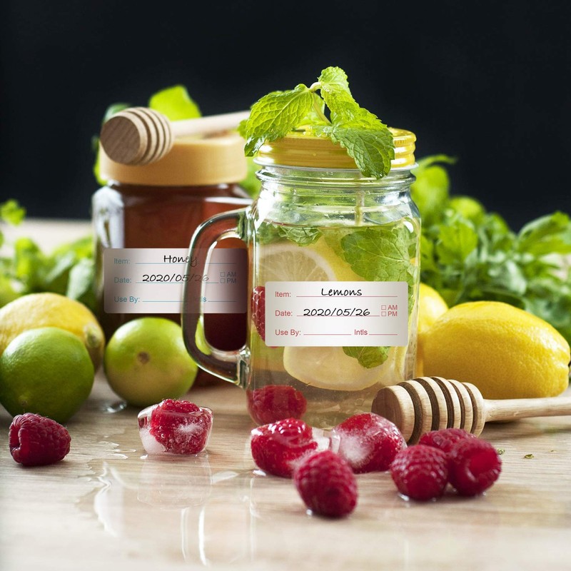 Outus Dissolvable Food Labels for Container Removable Canning Labels Food