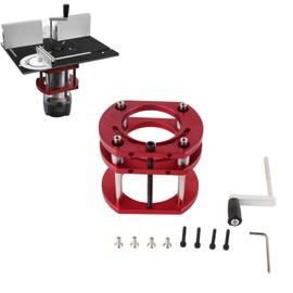 Router Lift, Router Lifting System Set Metal for Router Table Saw Insert Base Plate, Woodworking, Router Table Insert Plate, Lifting Base, Fits Diameter 64 mm to 66