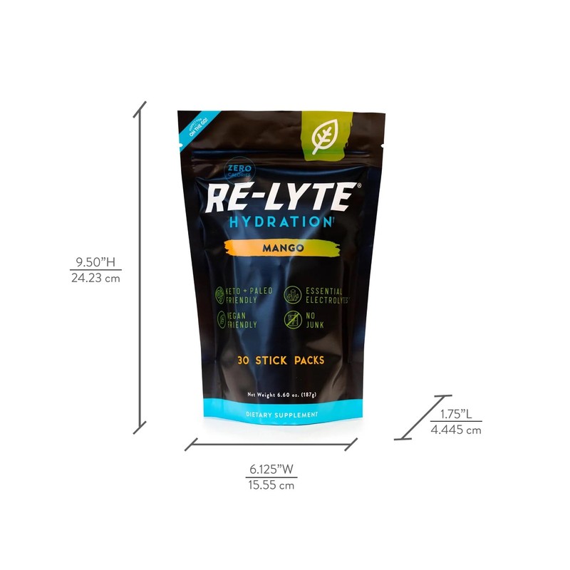 REDMOND Re-Lyte Hydratio Electrolyte Drink Powder Mix (Mango) 30 Stick