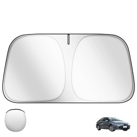 KBOISE Professional Windshield Sun Shade for Toyota Corolla 2019-2025, Innovative No-Light-Pass Technology for Maximum Protection, Foldable Sunshade with Mirror Cut-Out Keeps Car Cool