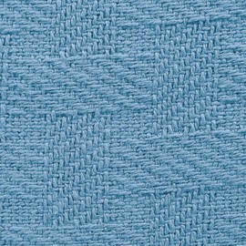 GLAMBURG 100% Cotton Bed Blanket, Breathable Bed Blanket Twin Size, Cotton Thermal Blankets Twin Size - Perfect for Layering Any Bed for All Season - Sky Blue