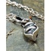 Sterling Silver Two Peas in a Pod Charm Necklace, 18"