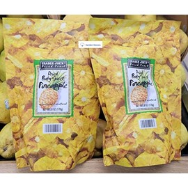 Trader Joe's2 Trader Joe’s Dried Fruit Dried Baby Sweet Pineapple Unsweetened & Unsulfured 6oz 170g (Two Bags)