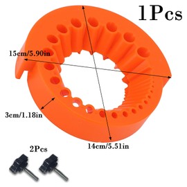 Drill Bit Sharpener, Angle Grinder Attachment for 2~13mm Drill Bits, 125mm Grinder Compatible, ABS Material, Orange, Workshop & DIY Projects