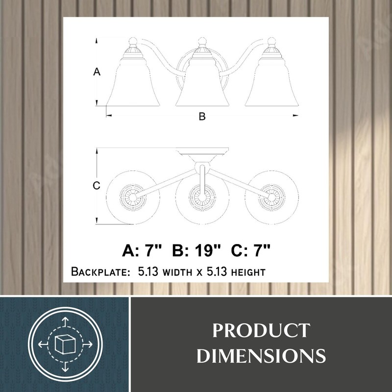 VAXCEL Standford 3-Light 19 inch Wide Antique Brass Gold Traditional