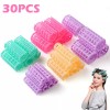 30Pcs 헤어 롤러 세트 자기 지주 미용 Curlers DIY 곱슬