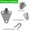 Amfrpar Pack of 20 Three-Hole Tarpaulin Hooks, Net Hooks for