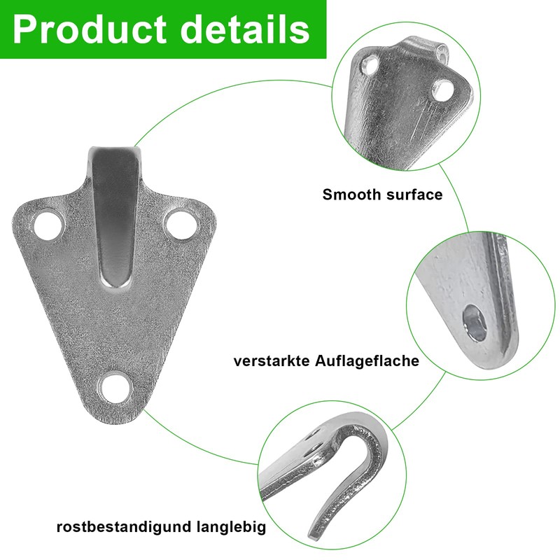 Amfrpar Pack of 20 Three-Hole Tarpaulin Hooks, Net Hooks for