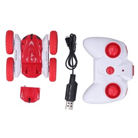 Double Sided RC Stunt Car 2.4G HZ Wireless Small 360 Degree Flips RC Stunt Car for Children Red