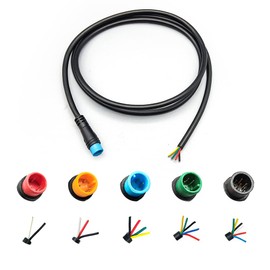 HUDAMZKY Ebike Cable Extension - Female & Male 2-6 Pin, Waterproof Plug for Electric Bicycle Display, Throttle & PAS