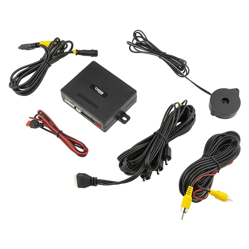 DS18 RCS2IN1LP-BK Reverse Camera and Backup Buzzer for License Plate,