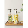 Now Designs Bees & Blooms Glass Soap Dispenser with Stainless
