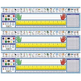 North Star Teacher Resources Traditional Manuscript Primary Desk Plates, 19" x 5", 36 Per Pack, 3 Packs