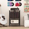 LOKO Record Player Stand, Turntable Stand with Built-in Charging Station,