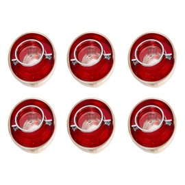 HECASA Tail Light Compatible with 1964 64 Chevy Impala Taillight Tail Lamp Kit 6Pcs Red Lens Plastic