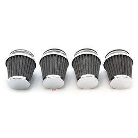 Set of 4 Chrome Air Filter Pods - 42mm - Fits Honda CB650 1979-1980 - Fits Kawasaki and More