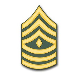 US Army 1st Sergeant Rank Insignia Vinyl Transfer Decal Sticker 3.8"
