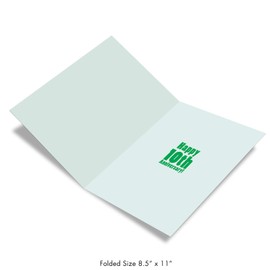 NobleWorks - 10th Wedding Anniversary Card (8.5 x 11 Inch) - Jumbo Card for 10 Years, Big Married Couples Congratulations - Big 10 J9080MAG