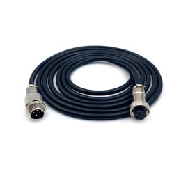 9.84 ft GX12 4 Pin Male to Female Cable, GX12 4Pins Female to Male Head Aviation Cordset Electrical Connector Panel Mount Circular Metal Adapter Cordset for Ships 5A 125V 22AWG (3meter)