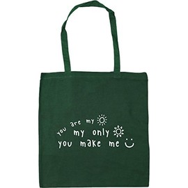 Hippowarehouse You Are My Sunshine, My Only Sunshine, You Make Me Happy Tote Shopping Gym Beach Bag 42cm x38cm, 10 litres