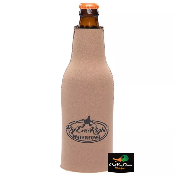 RIG'EM RIGHT WATERFOWL SWIG'EM RIGHT NEOPRENE BOTTLE KOOZIE COOLER HUGGIE