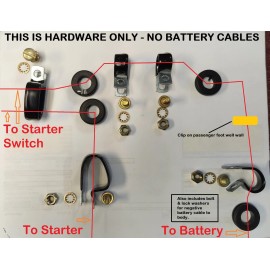 M151 M151A1 M151A2 MUTT - Positive & Neg Battery Cable Clamp, Screw & Bolt kit