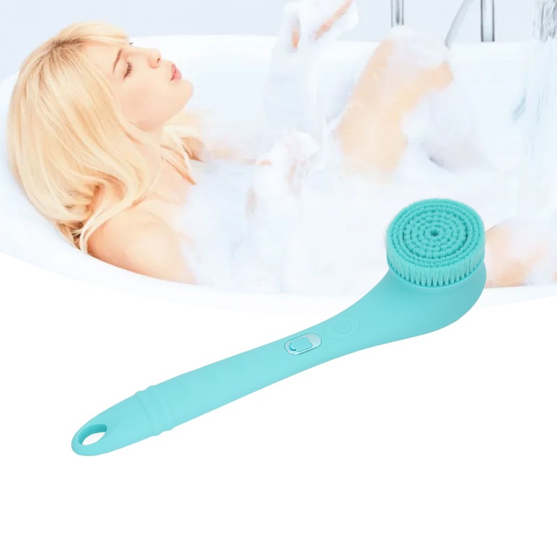 Electric Shower Brush Set Long Handle Waterproof Remove Dead Skin
