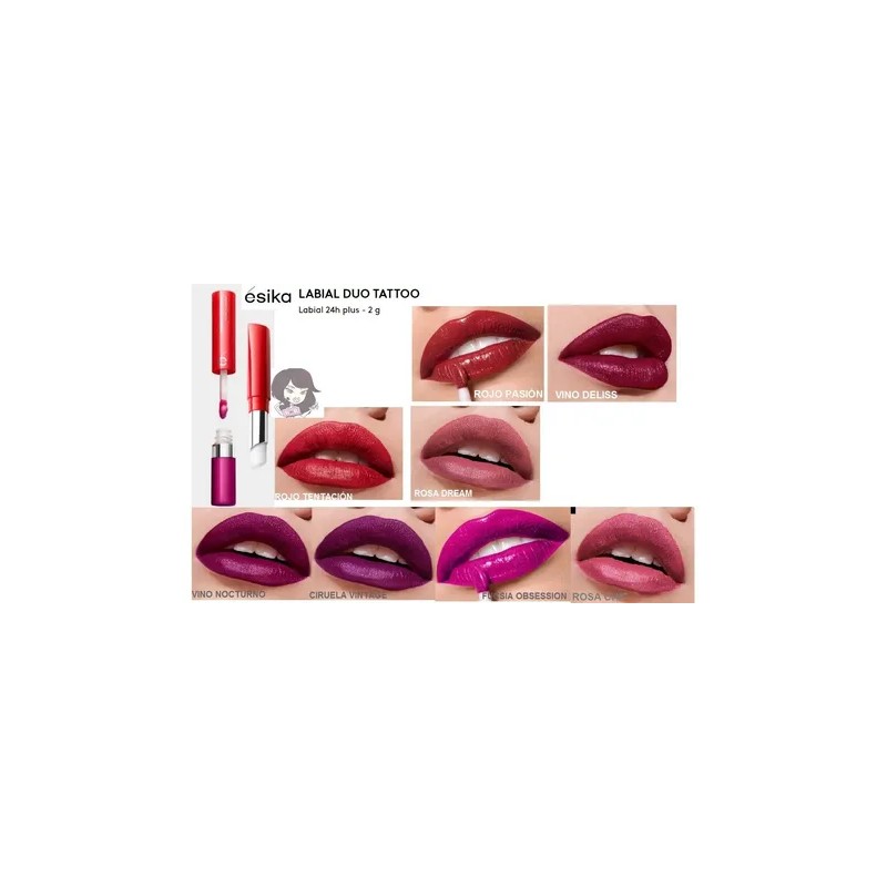 Color Fix Labial Duo Tattoo Esika Indeleble